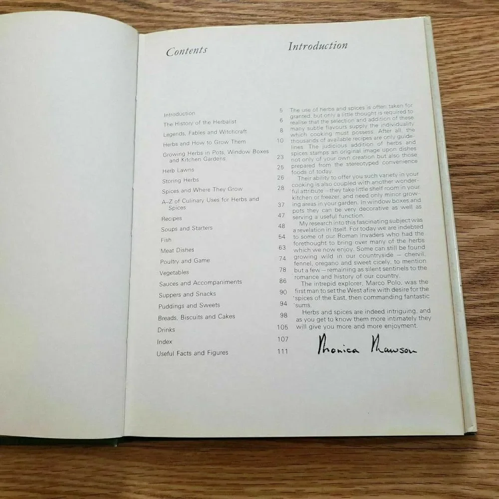 Vintage Cooking with Herbs and Spices Hardback Cook Book